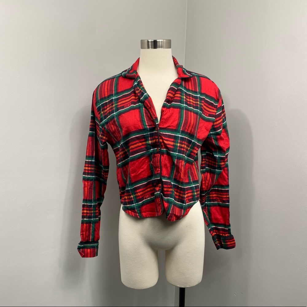 VS Red Plaid PJ Top‎